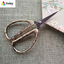 VOILEY, 1 Uds., tijeras de sastre de bambú para Show de 3 tamaños, tijeras de costura para costura, tijeras de peluquería, herramienta de podar, herramientas de mano, Q
