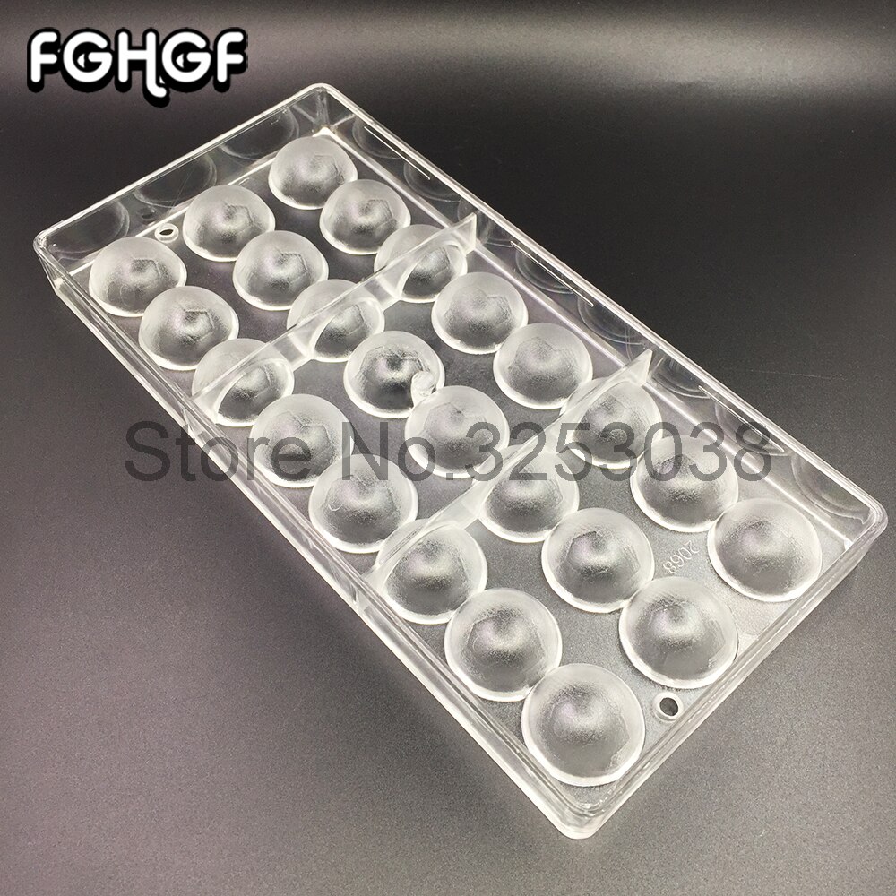 18 Gaten Ball 3D Polycarbonaat Chocolade Mallen Plastic Lade Chocolade Snoep Vorm Bakken Gebak Maken Pan Gereedschap Bakvormen Mould