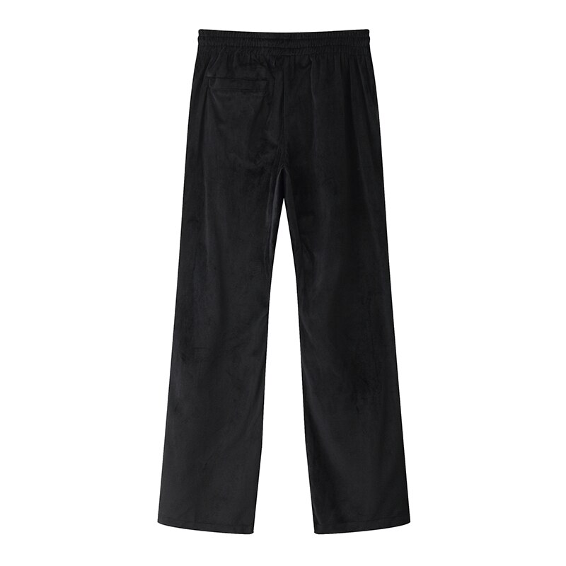 Farbe Block Seite Reißverschluss Samt lässig Hosen Männer und Frauen Patchwork knapp Strass Hosen Kordelzug Velours Spur Hosen