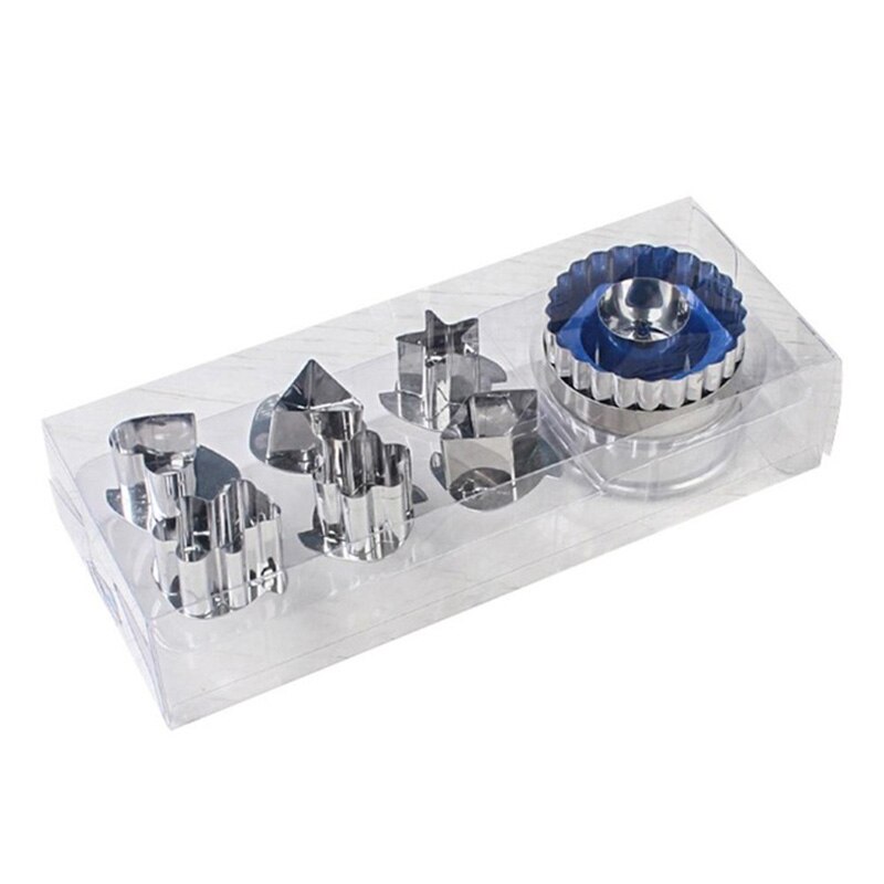 7pcs/set Baking Moulds Cookie Cutters Set DIY Mold Stainless Steel Cookie Biscuit Cutters Eco-Friendly Cake Fondant Mold