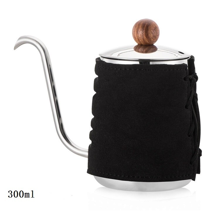 Stainless Steel Handleless Anti Coffee Pot Drip Kettle 0.3L/0.5L Coffee Maker with Gooseneck Spout Coffee Tea Pot