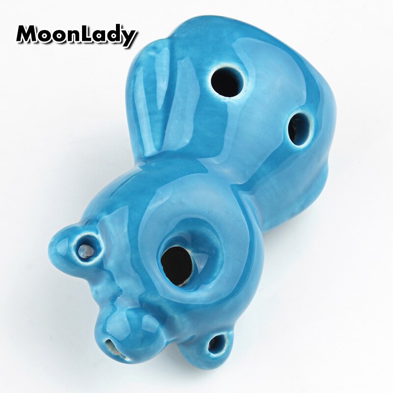 Ocarina forma de oso colorido 6 agujeros AC Ocarina recién llegado instrumento Musical de viento de madera buen para los niños