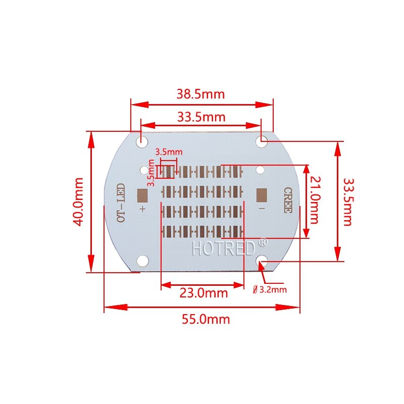 Cree XPE XTE XPG XPL XML3535 5050 XHP50 led placa PCB de cobre Led disipador térmico separación térmica lámpara Led Lase se puede usar para 10W-100W