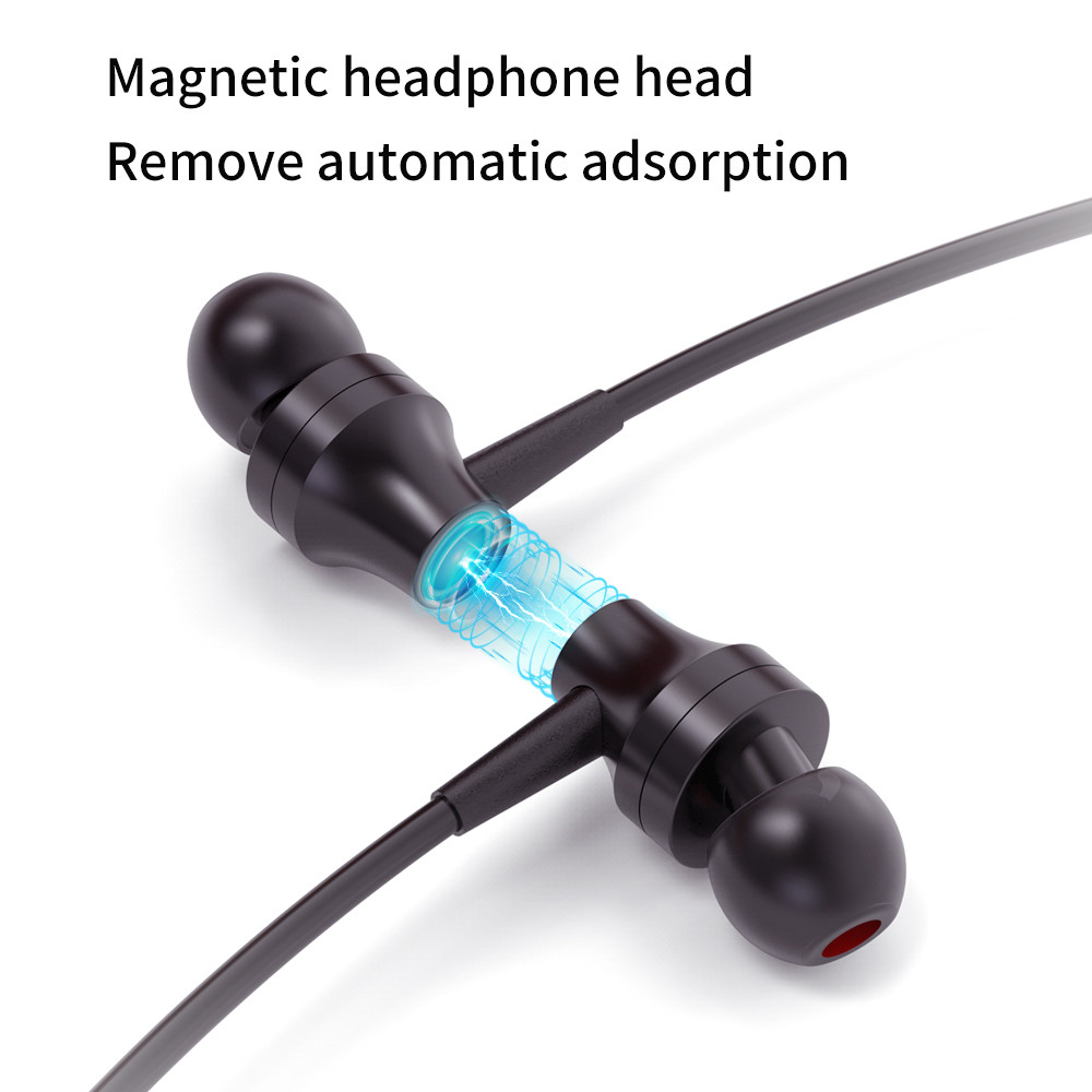Słuchawki bezprzewodowe Bluetooth 5.0 Słuchawki HiFi Stereo Wiszące na szyję Sportowe zestawy słuchawkowe Obsługa kart Bluetooth TF Odtwarzanie dźwięku FM
