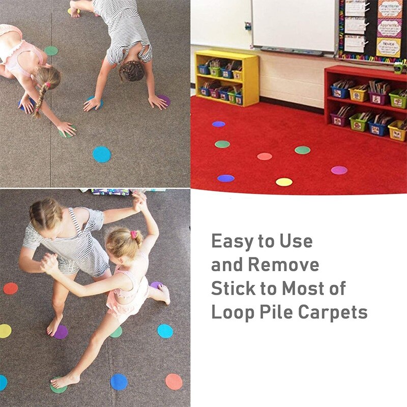 30PCS Carpet Spot Markers Carpet Circle Spots Markers Floor Sit Spots Circles Sitting Markers Dots for Kids Classroom