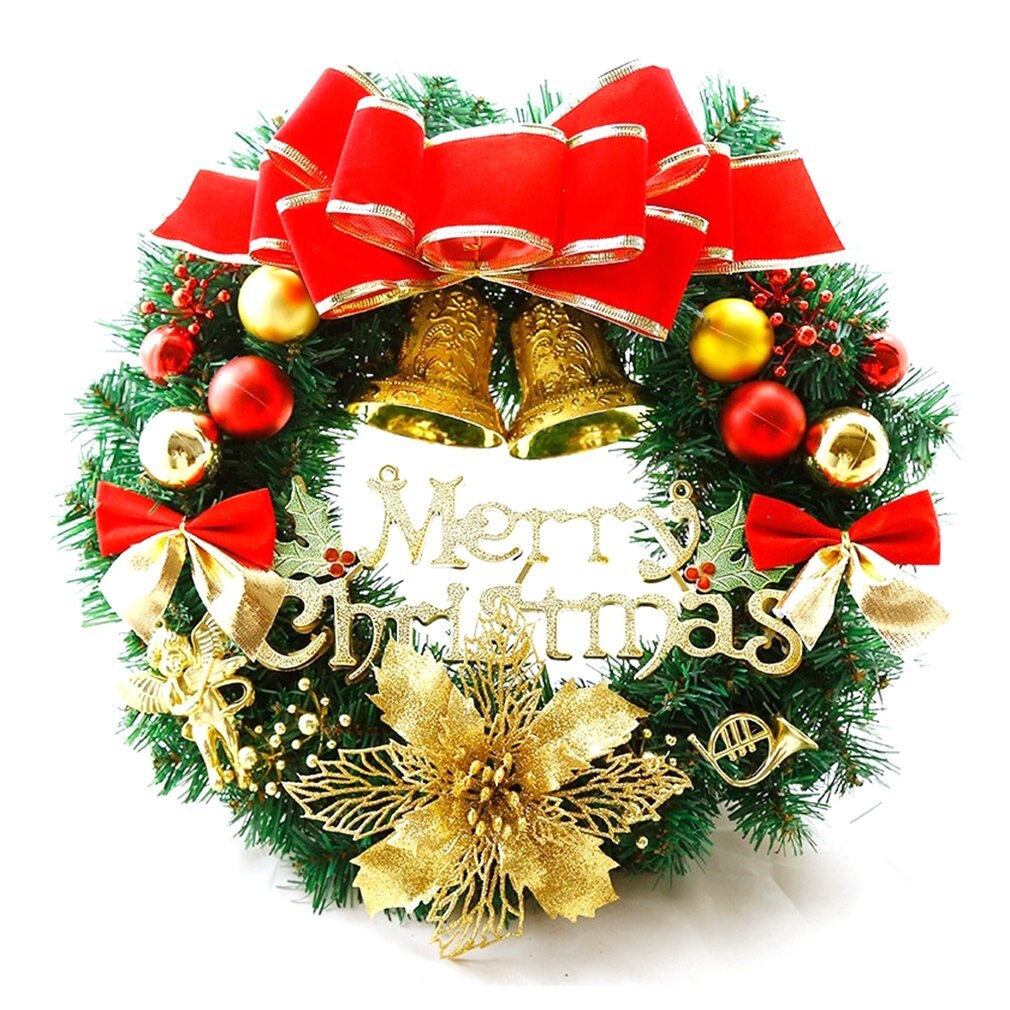 Kerst Decoratie Krans 30cm Kerst Krans Deur Opknoping Kerst Kerst Wijnstok Ring PVC Kerst Krans