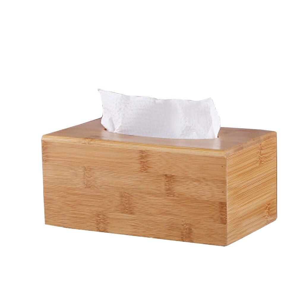 Tissue Doos Natuurlijke Hout Bamboe Tissue Box Cover Holder Opslag Desk Decor Milieu S/M/L Opslag Voor home Hotel