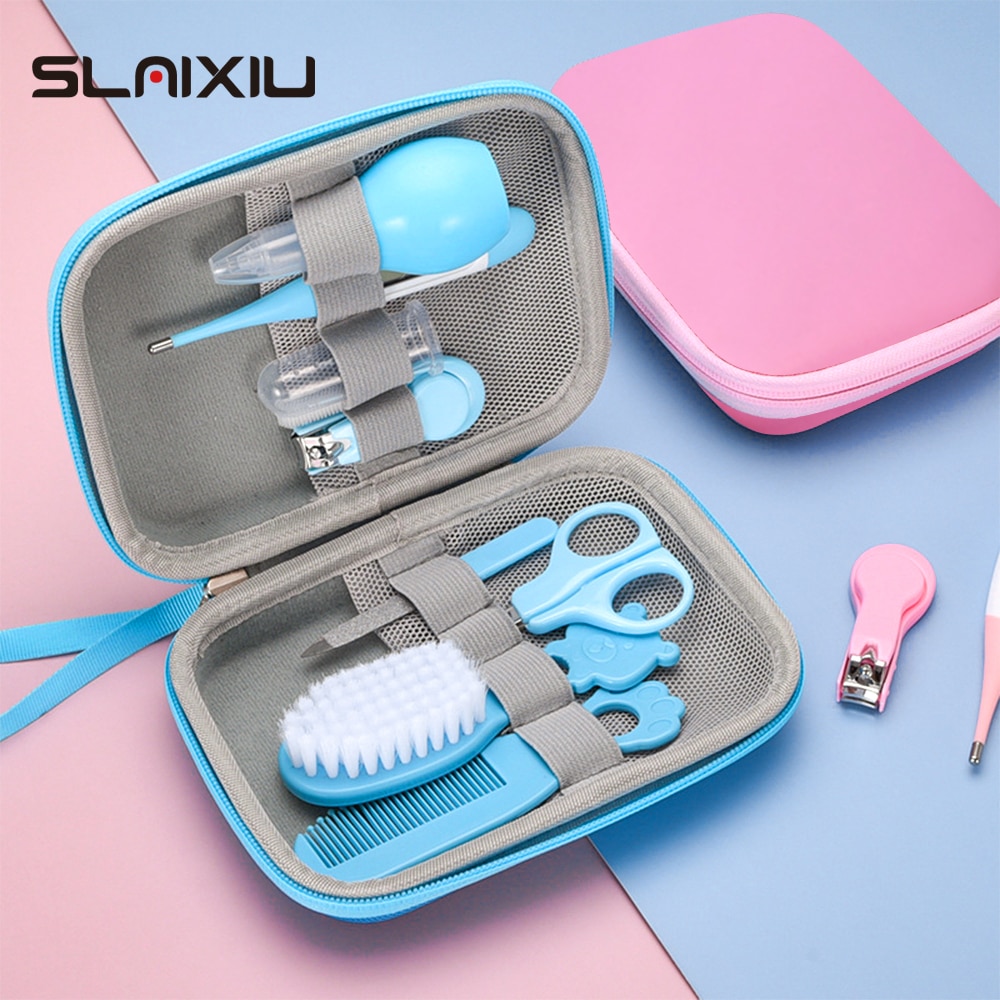 8pcs/set Baby Care Kit Baby Hygiene Kit Nail Scissors Clipper Portable Infant Child Healthcare Tools Sets for Toddler