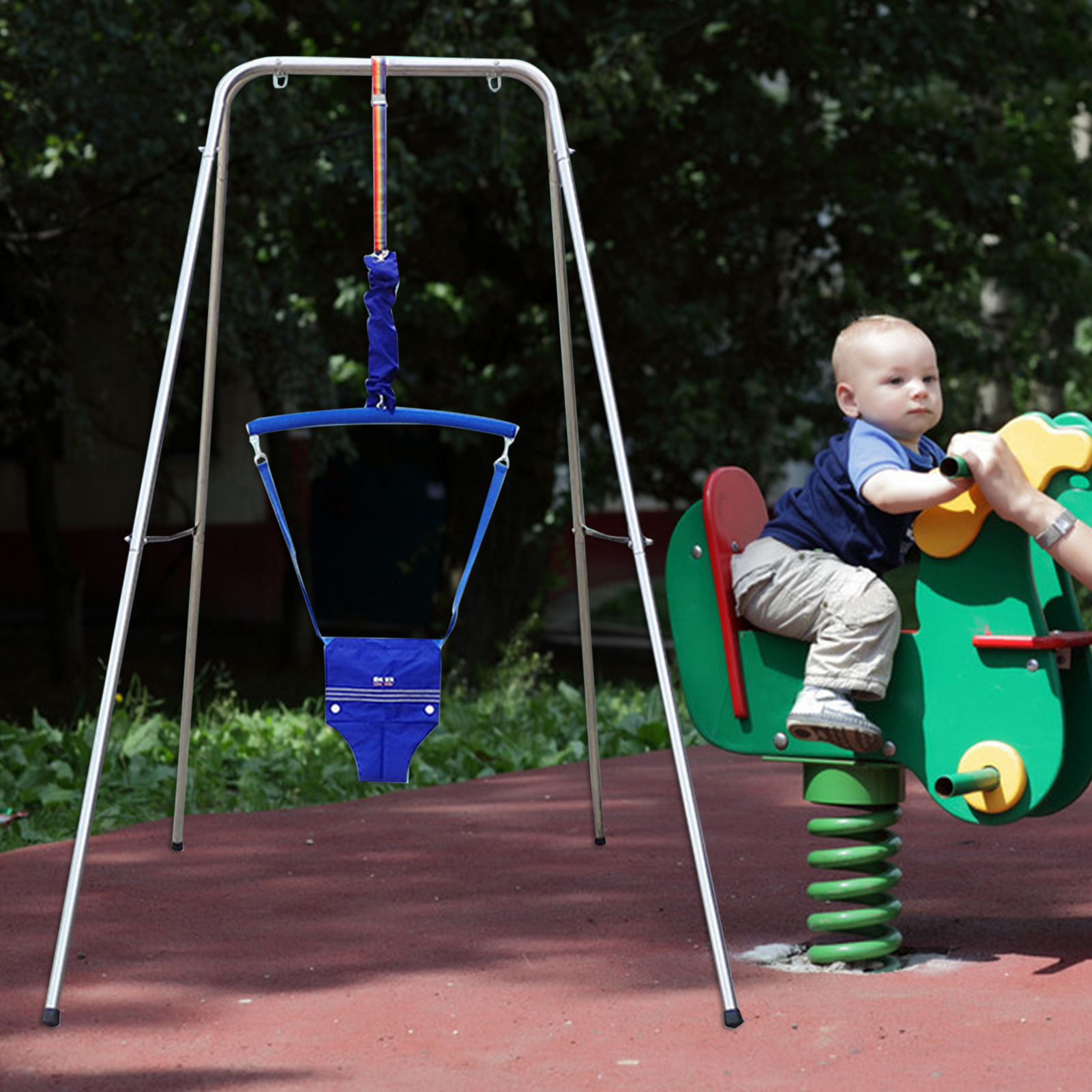 Outdoor Baby Staande Deur Jumper Baby Swing Met Zadel Seat Verstelbare Hangmat Stuiteren Stoel Dragende 16 Kg Prachtige