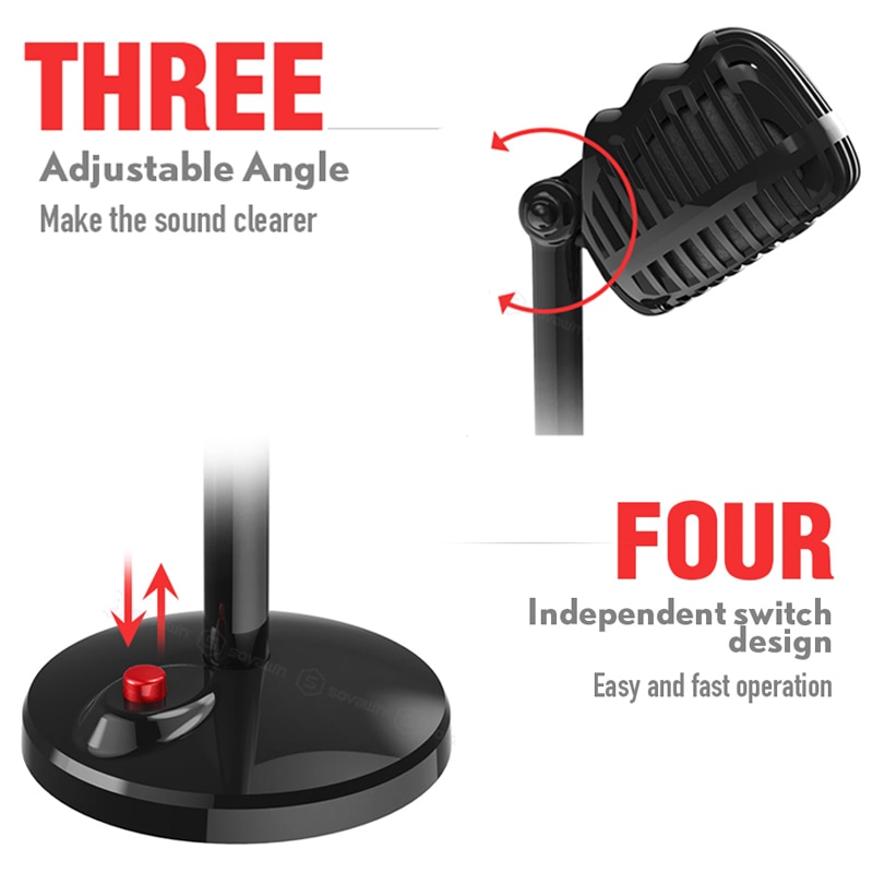 Karaoke Microfoon Wired Studio Hd Noise Cancelling Condensor Tabletop Usb 3.5Mm Mircophone Voor Computer Professionele Retro Mic