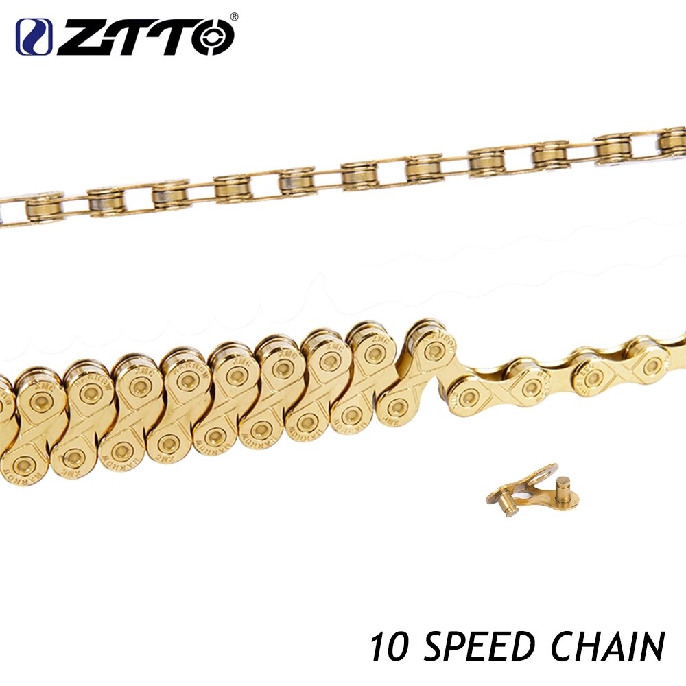 ZTTO 20s 30s 10 speed chain car titanium nitride coated gold bicycle parts mountain bike road bike compatibleWEIGHT: Around 270g