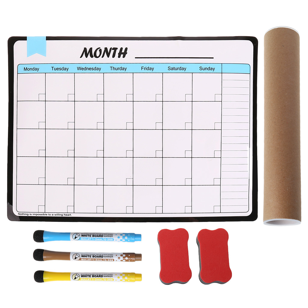 Maandelijkse Planner Zachte Magnetische Whiteboard Magneten Tekening Bericht Memo Pad Kalender