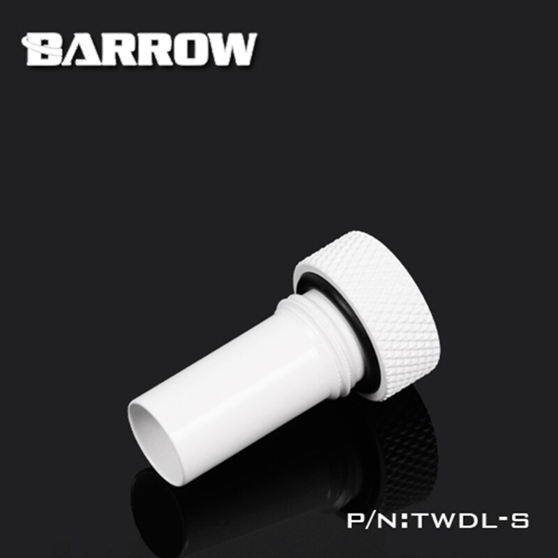 Barrow Zwart/Zilver/Wit Externe Flow Richting Fittinglong Waterkoeling Fitting TWDLG-S