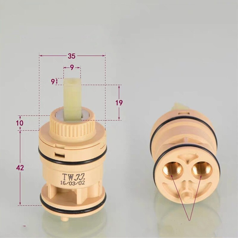 Robinet mitigeur à cartouche céramique, robinet à bobine de mélange, cartouche de 25mm/35mm/40mm, robinet mitigeur de cuisine, baignoire, lavabo, douche, accessoires: 17