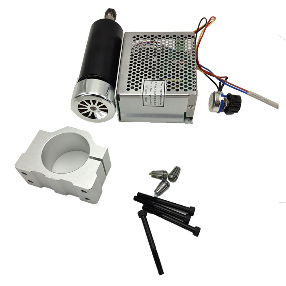 Air cooled 0.5 0.4 0.3 kW 12000 rpm CNC spindle motor kit ER11/ chuck 500 watt spindle motor+electric engraving speed regulator
