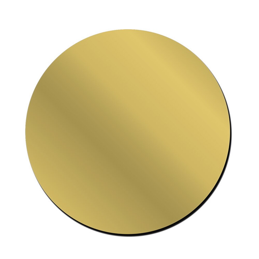 Espejo redondo autoadhesivo para decoración del hogar, calcomanías decorativas 3D de acrílico, Mural de 10-30cm, para dormitorio, sala de estar: Gold / 30cm