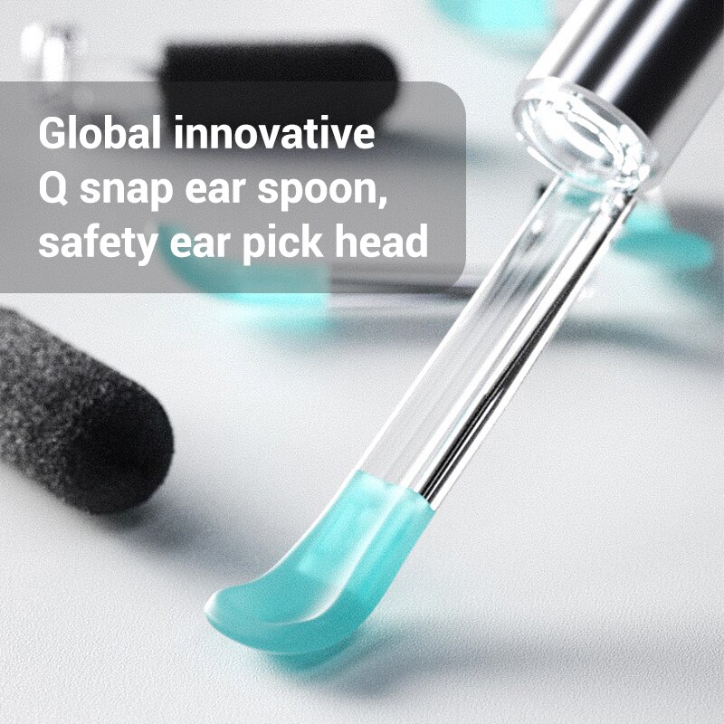 Smart visuelt ørepindesæt in-ear rengøringsendoskop 300w øreplukkeværktøjssæt med tilbehør  m09