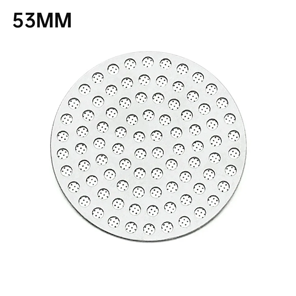 51/53/58mm Metal Double Coffee Filter Reusable Fine Mesh Heat Resistant Coffee Puck Screen Espresso Accessories: light yellow