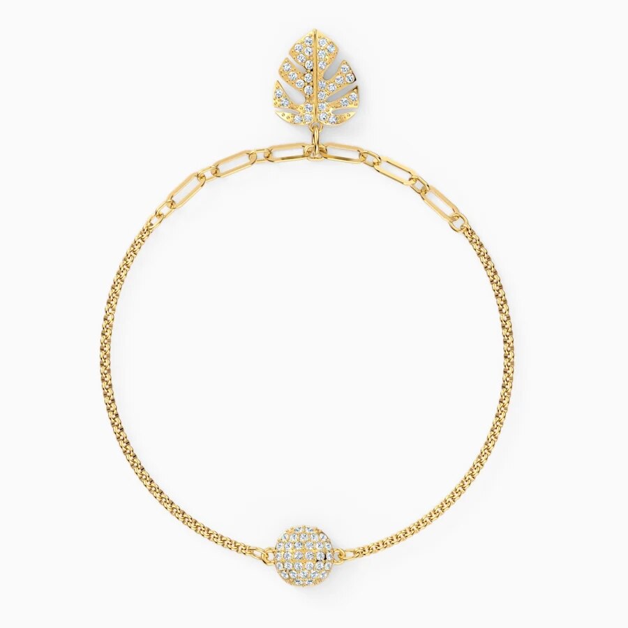 Swarovskis Original 1:1 tropisch Ahorn Blatt und Papagei Sammlung einstellen Schmuck einstellen Halskette und Armbinde Damen: 5535262