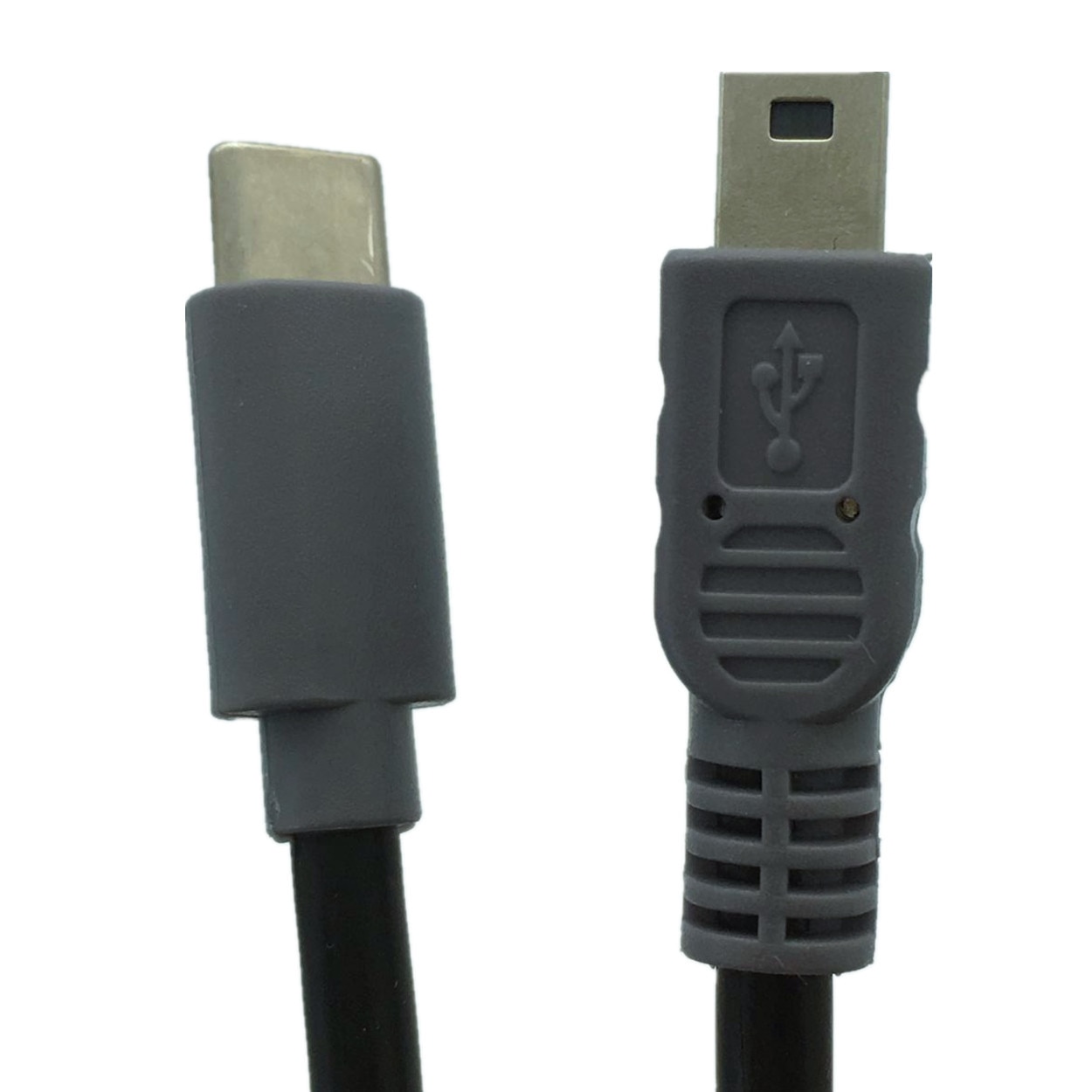 Convertidor de enchufe USB 3,1 tipo C macho a Mini USB 5 Pin B, adaptador OTG, Cable de datos de plomo para Macbook móvil 0,25 m/1m