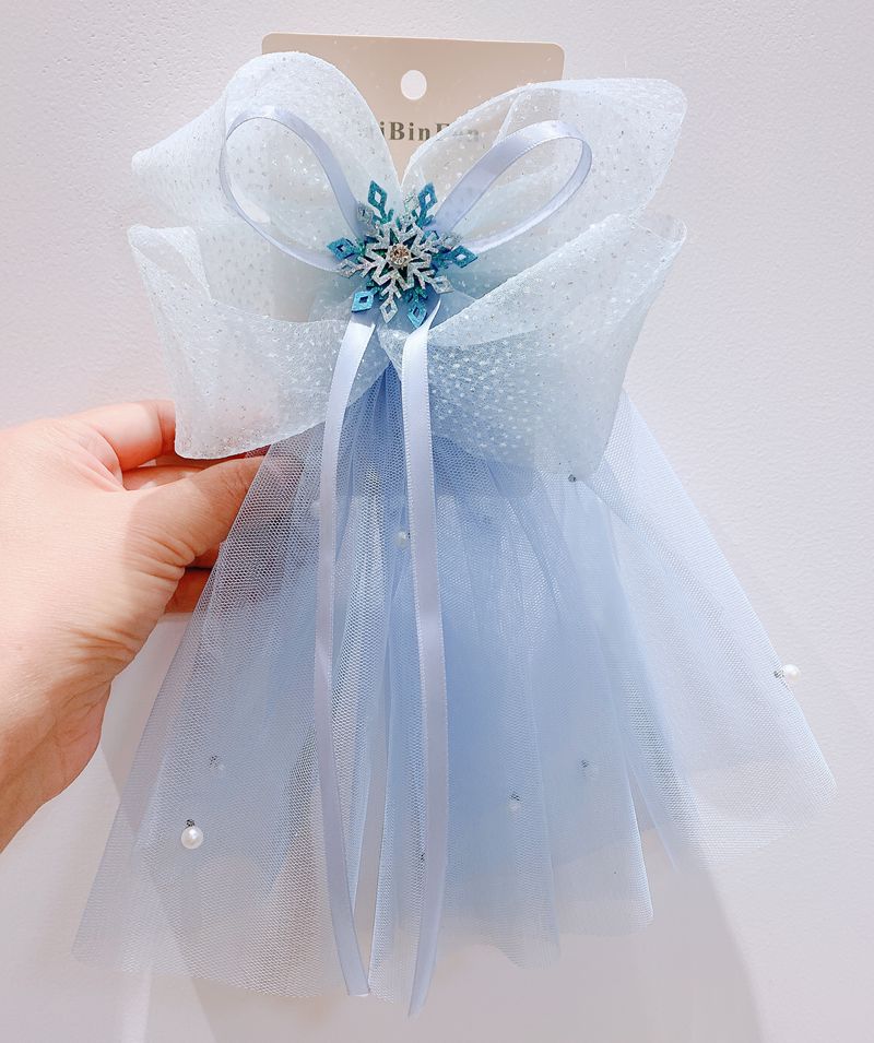 Kinderen Haaraccessoires Grote Haarspeld Ice Sneeuw Garen Bruiloft Bloem Meisje Grote Haarspeld