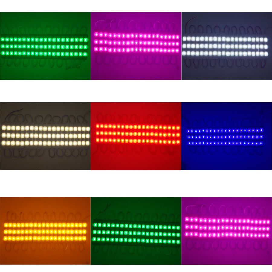 Bestope 5730 3 LED injection 20 pcs led module 12V with lens Waterproof IP 65 white Green Pink LED sign,shop banner