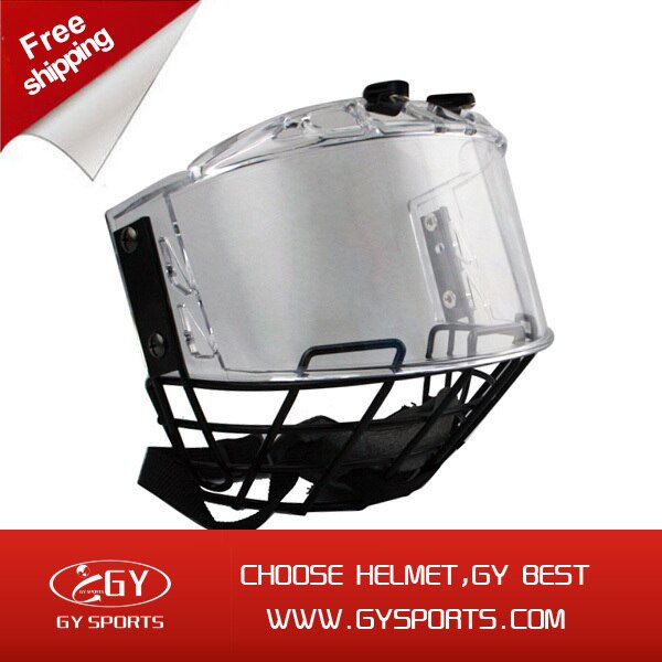 Thicken Polycarbonate with Steel Combo for ice hockey helmet face sheild Strong Impact Resistance