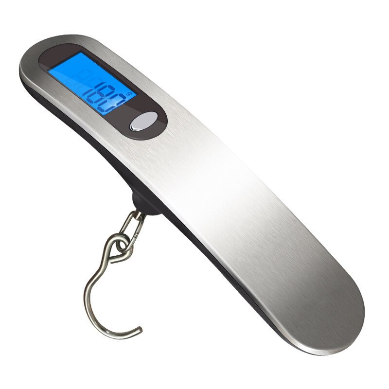 Báscula de cinturón de mano, báscula colgante Digital LCD de 50kg/10g para maleta de viaje, báscula para colgar equipaje, báscula de peso electrónica: C