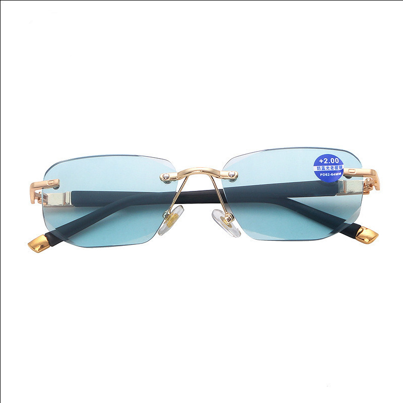 Randloze Progressieve Multifocus Leesbril Blauw Licht Blokkeert Geen Lijn Multifocale Computerlezers Voor Vrouwen Mannen Unisex Rechthoekige Brillen Titanium Lichtgewicht Vergroting Presbyopie 640596752