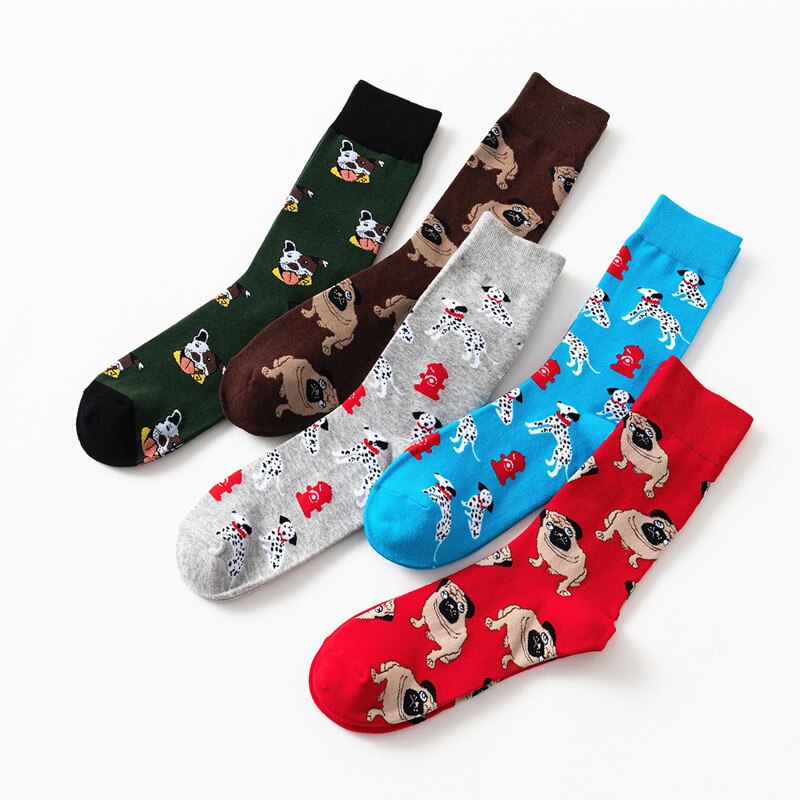 Men's Animals Dogs Socks Man's Dress Cotton Socks Funny Socks Casual Cotton Sport Socks Men's Socks