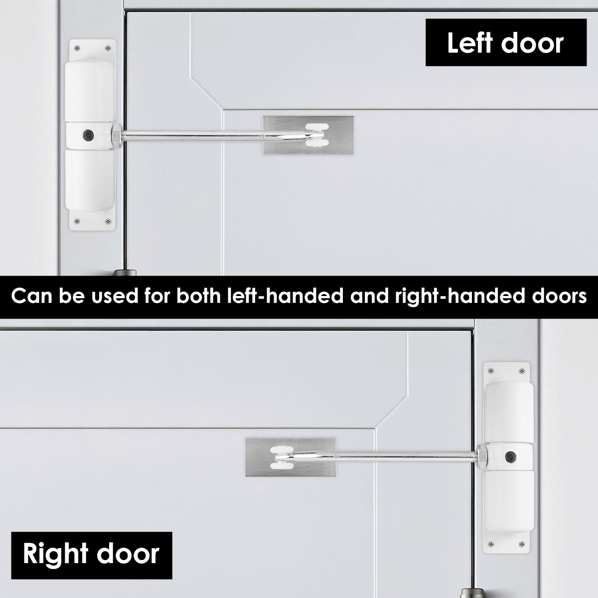 Automatisk dørlukker metal sikkerhedsfjeder dørlukker fjeder justerbar lukker holdbar konverter hængslet dør til selvlukkende dør