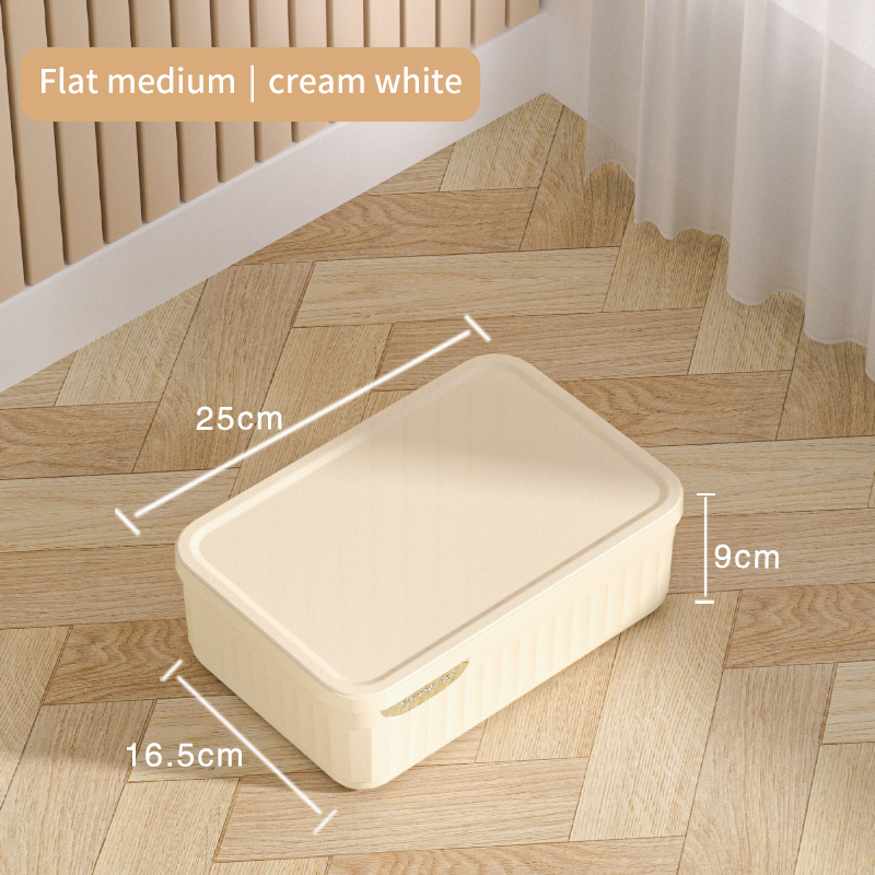 Home Wardrobe Clothes Organizer Plastic Toy Storage Boxes for Bedroom Cabinets Drawers Cosmetic Makeup Doll Accessory Container: black