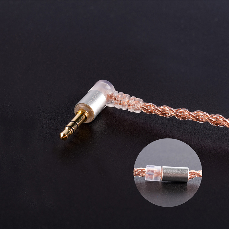 Kbear 4 núcleo de cobre atualização com fio cabo fone ouvido 2pin/qdc/mmcx/tfz fones conector para kbear kz zsn pro fone alta fidelidade