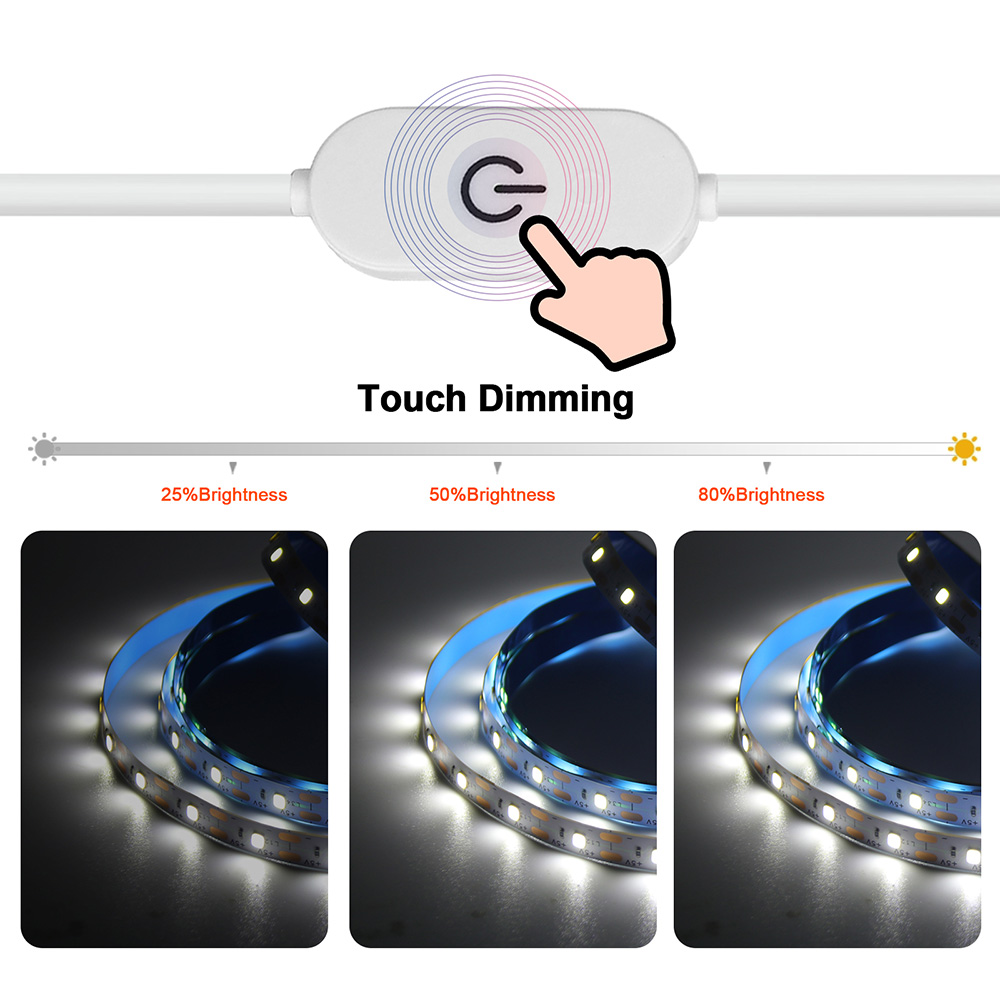 5V 2835 USB LED Streifen Licht 1m 2m 5m 30LED/m Dimmbare flexibel Lampe Band für TV Hintergrundbeleuchtung Zimmer Küche Beleuchtung Lampe Dekoration