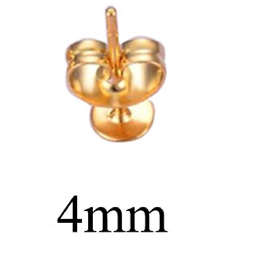 Poteaux de boucle d'oreille en acier inoxydable, 3/4/5/6/8/10/12mm, pour le bricolage et la fabrication de bijoux, 50 pièces/lot: 4mm