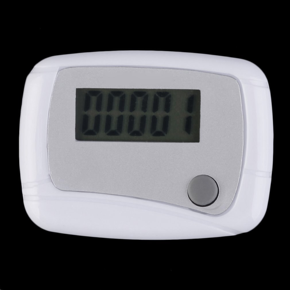 Portable Mini Digital LCD Running Step Pedometer Walking Distance Counter White color