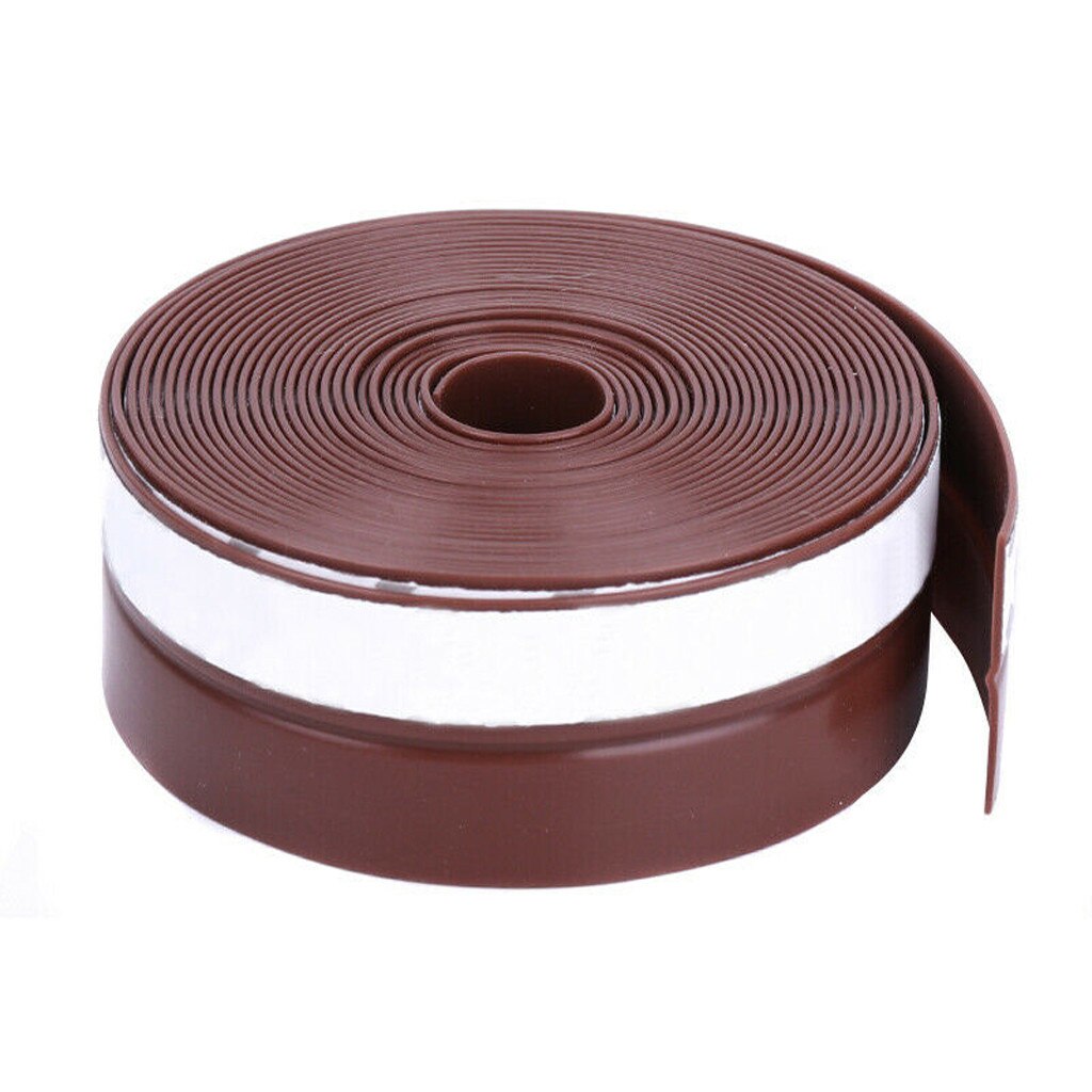 Weatherproof Self-adhesive Doors And Windows Self Adhesive Weather Stripping Door Windows Silicone Draft Stopper Seal Strip: Brown / 25mm