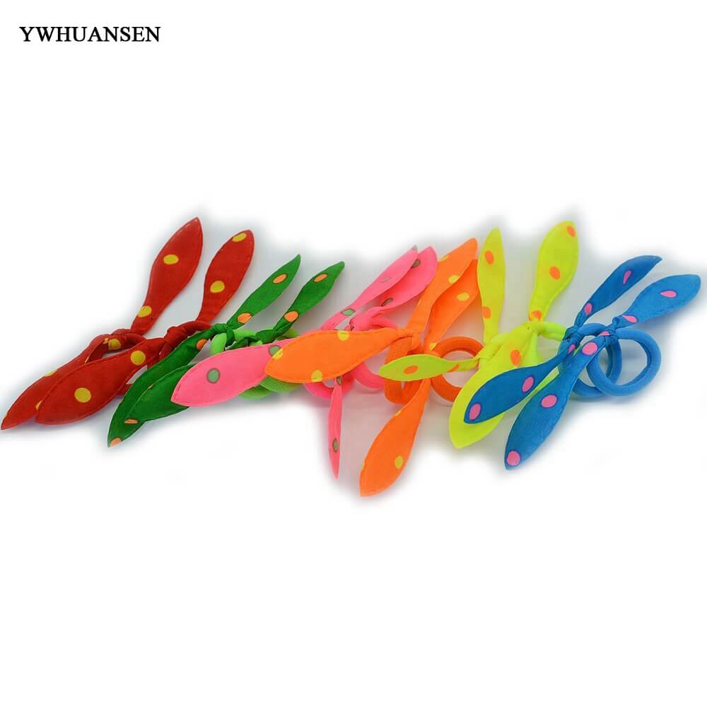 50pcs Small Rabbit Ears for baby Scrunchy Mini Elastic Hair Band children Ties Little Girls Hair Accessories Bands kids hair