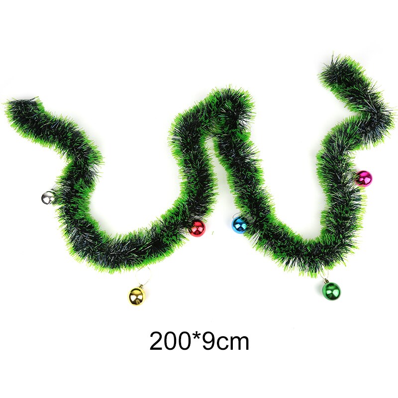 2M Christmas Garland Wall Door Restaurant Bar Kitchen Tops Ribbon Garland Christmas Ornaments Year Decoration: 08