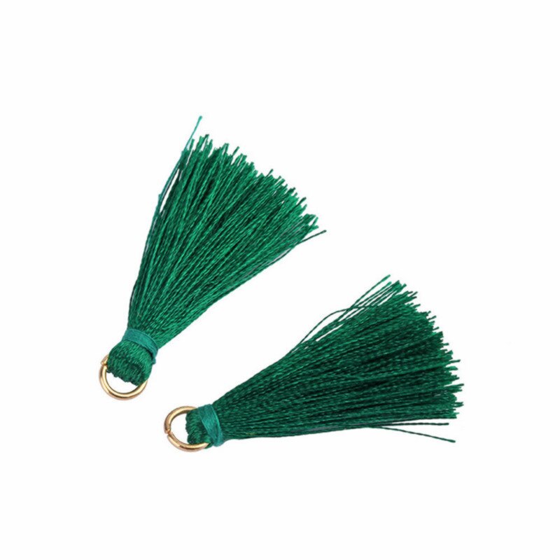 Anneau suspendu gland frange pendentif | 100 pièces, bricolage, petits glands garniture vêtements rideau décoratif boucles d'oreilles composants de bijoux: Green tassls