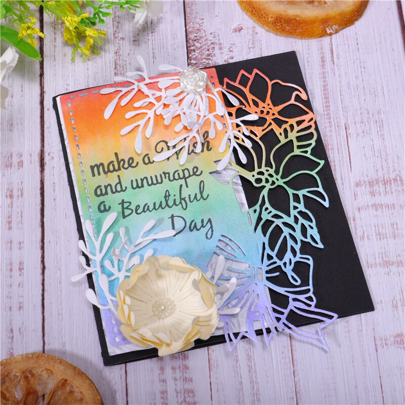 DiyArts Flower Border Metal Cutting Dies Craft Stencil Punching Templates Frame Scrapbooking Decorative Embossing Mold