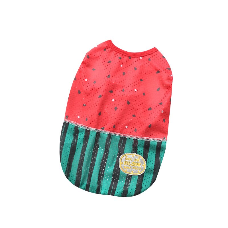 Ropa refrescante de verano para mascotas, chaleco para perro gordo al aire libre, camisa, ropa para perros Bulldog Francés, ropa de sandía para perros, chaleco refrescante: L