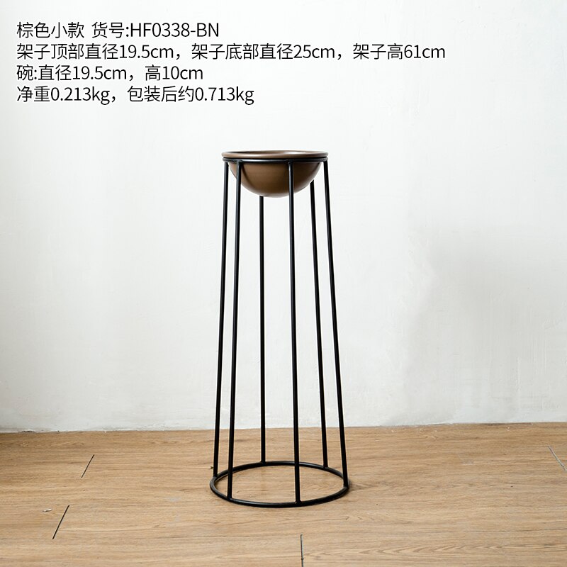 Japanese single flowerpot bracket, iron flower stand, garden decoration stand