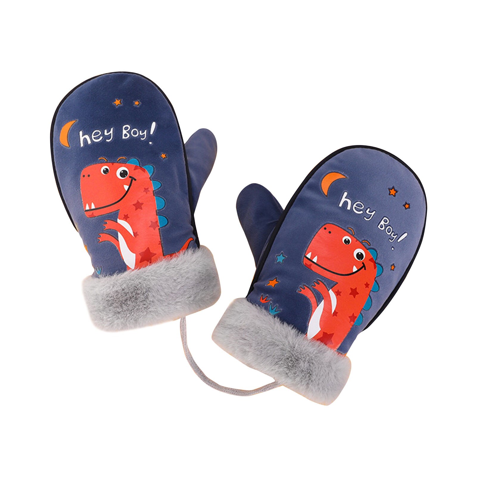 Kinderen Winter Warm Mittens Leuke Winddicht Handschoenen Met Lanyard Baby Jongens Meisjes Katoenen Handschoenen Leuke Handschoenen