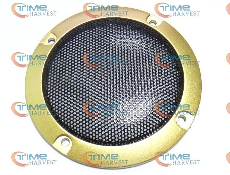 10pcs Multi Colors 3 inch Speaker Grill Covers Speaker net Plastic Speaker Parts Speaker Component for arcade cabinet: gold