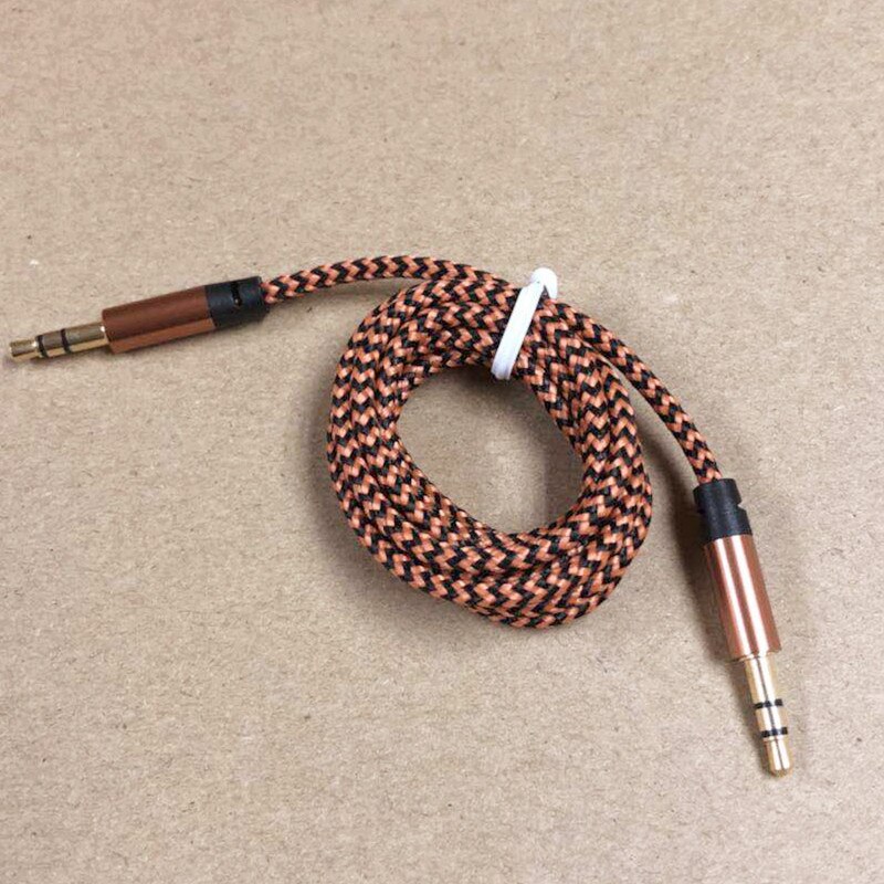 3.5mm Stereo Car Auxiliary Audio Cable 1M Male To Male for Smart Phone MP3 Tablet PC Aux 3.5mm Stereo Audio Cable: Gold