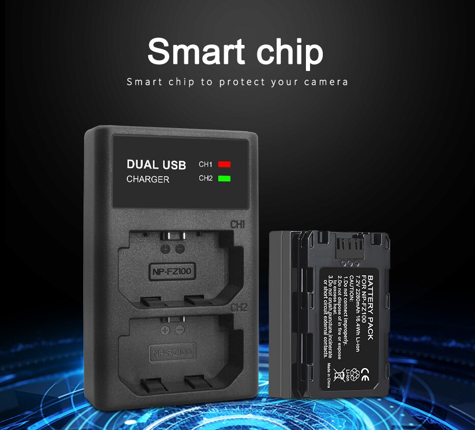 NP-FZ100 Np FZ100 Np FZ100 NPFZ100 Camera Batterij Voor Sony NP-FZ100 Batterijen Lader, BC-QZ1, Sony A9, a7R Iii, A7 Iii, ILCE-9