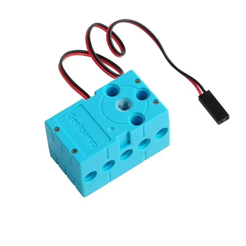 Geekservo Programmable Servo Mini 2P/3P Wire 360 Degree Rotation Compatible with Standard Building Blocks Microbit Raspberry Pi: Bundle4