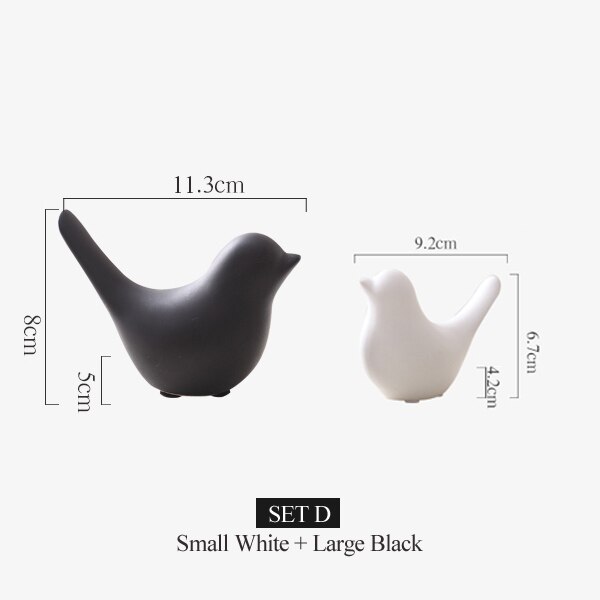 nordisch Kreative Weiß Keramik Vogel Figuren Heimat Dekoration Zubehör Party Handwerk für Wohnzimmer verwöhnen Hochzeit Ornamente: einstellen D
