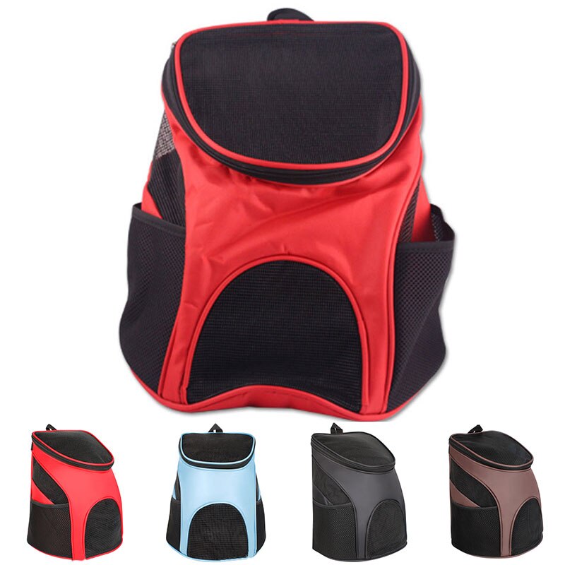 Foldable Pet Bag Carrier Dog Cat Outdoor Backpack Chest Bag Breathable Pets Outing Carrying Portable Zipper Mesh Pet Out Bag